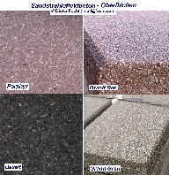 Material Oberflächen Sandstrahleffekt Beton Granit Basalt Porphyr